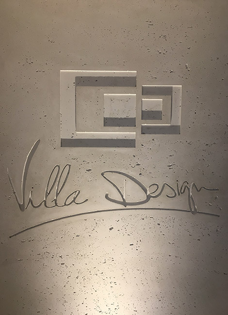 Logo villa design sur un mur
